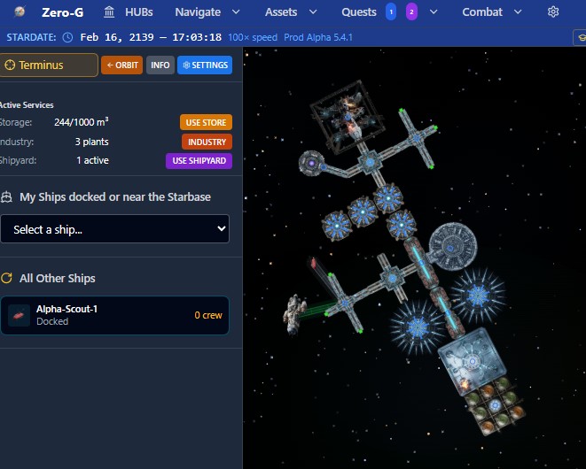 Modular starbase with industrial modules