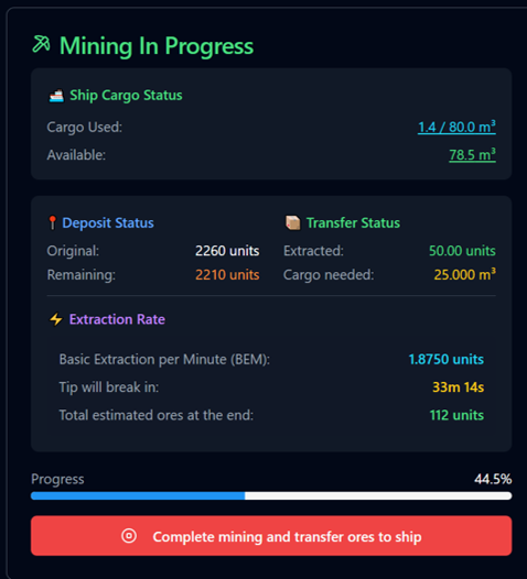 Mining in progress