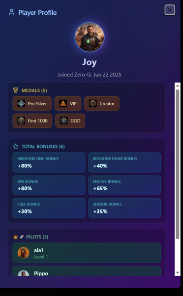 account profile